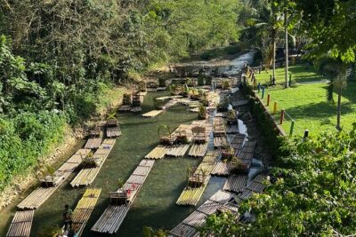 Half-Day Tour Rafting on the Great River with Limestone Foot Massage - Bamboo raft cruising: smooth, scenic, and guide-led
